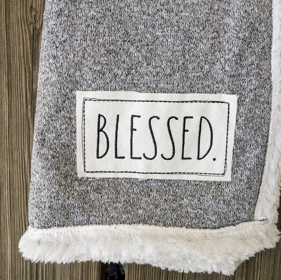 Rae Dunn Other Rae Dunn Knit Sherpa Baby Blanket Nwt Poshmark